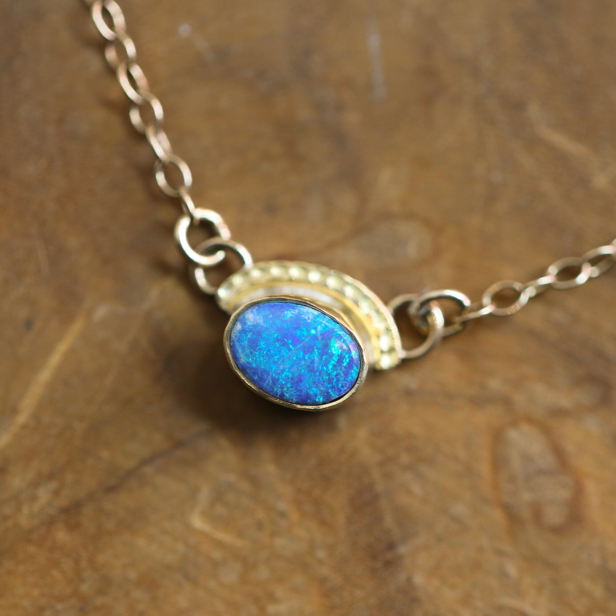 Affinity 20K Yellow Gold Australian Opal Necklace | Coomi